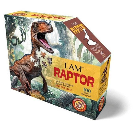 MADD CAPP,  Puzzle konturowe I AM RAPTOR - 100 elem.