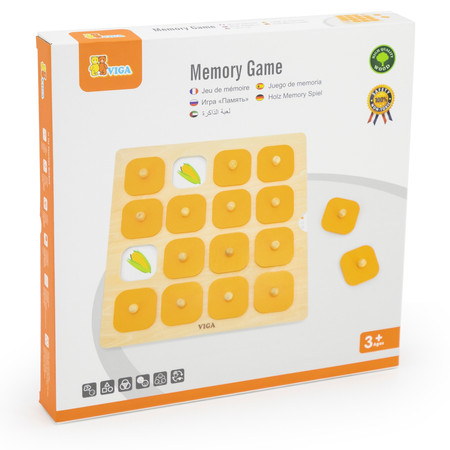 Viga Memory Gra Pamięciowa wymienne obrazki 10 kart 30x30 cm
