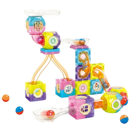 WOOPIE Klocki Magnetyczne Tor Kulkowy 89 el.