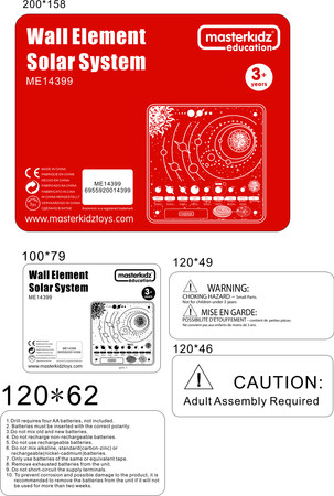 MASTERKIDZ Tablica Edukacyjna Układ Słoneczny