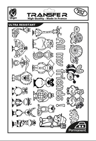 Naprasowanka A4 Czarna Zwierzątka