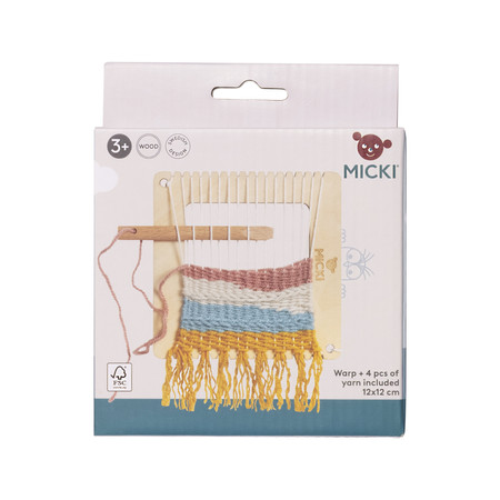 Krosno kwadratowe dla dzieci 12x12x5cm ramka do tkania Micki