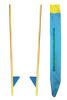Szczudła drewniane cyrkowe małe NIEBIESKIE 140 cm dla dzieci