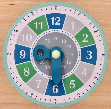 Drewniany kalendarz i zegar dla dzieci PL