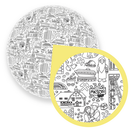 Piłka Balonowa do kolorowania XXL 85 cm KATOWICE