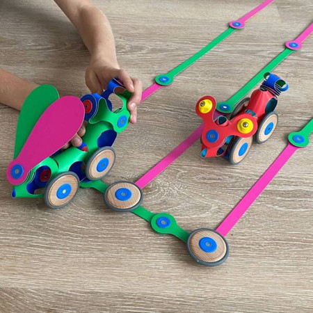 Zestaw Clixo do tworzenia magnetycznych pojazdów 72 elem.