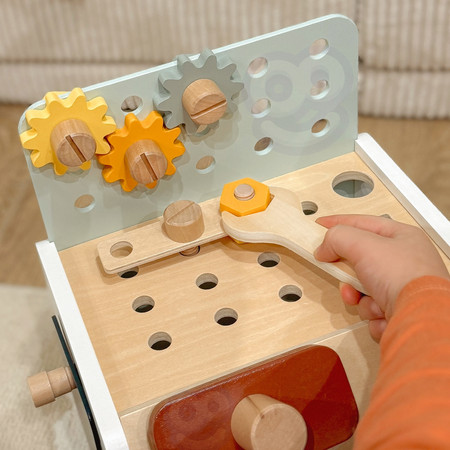 CLASSIC WORLD Drewniany mały zestaw narzędzi w szafce