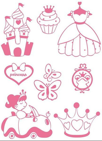 Stemplowanie na koszulkach - Księżniczki