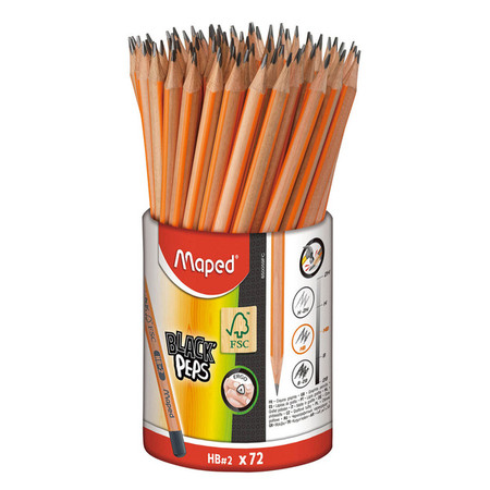 Ołówek Blackpeps Hb w kubku 72 szt.