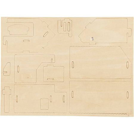 Puzzle 3D drewniane dom wariant 2