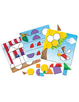 Learning Resources | Kolorowa geometria, zestaw układanki i plansze LERLER1762