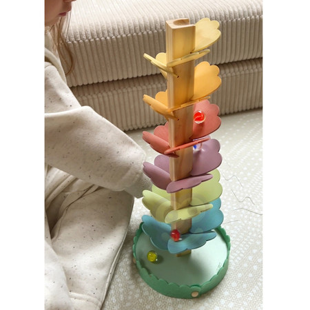 WOOPIE GREEN Drewniany Kulodrom Muzyczne Drzewko Tęczowe