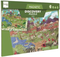 Scratch, 2 w 1 Puzzle magnetyczne i gra obserwacyjna - Diznozaury 80 el.