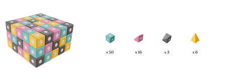 Duże klocki piankowe magnetyczne TUKI MAXI 75 elementów