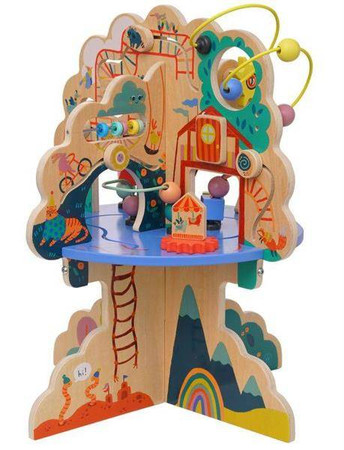 Duża kostka edukacyjna Przygody zwierząt na szczycie drzewa 160810-Manhattan Toy, zabawki motoryczne