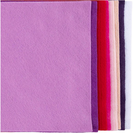 Filc 10 ark. A4 Zestaw różowo-fioletowy