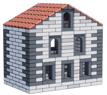 CLASSIC WORLD EDU Mega Klocki Cegły z pianki do budowania dachu