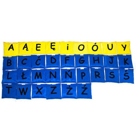 Woreczki gimnastyczne Akson Kolorowy Alfabet Zestaw Samogłoski i Spółgłoski