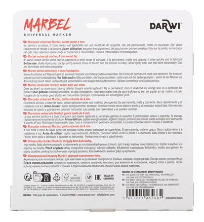 Zestaw 6 markerów MARBEL 4mm Podstawowe