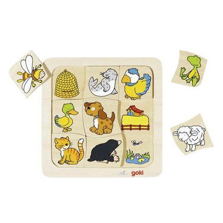 GOKI Puzzle "Gdzie mieszkają zwierzątka?"
