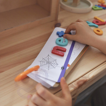 TOOKY TOY Puzzle Alfabet Nauka Literek Słów Zwierzątka 57 el.
