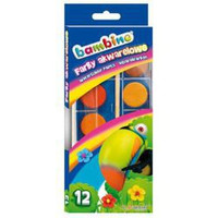 Farby akwarelowe 12 kolorów średnica 30mm Bambino