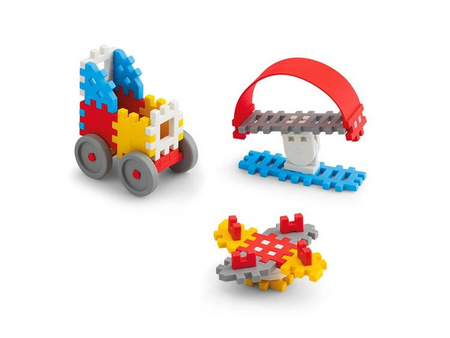 Klocki konstrukcyjne Wafle Mini - Zestaw dla chłopca - 35 elementów