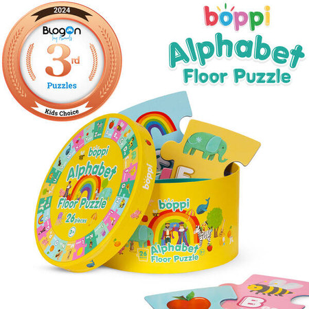 Boppi, podłogowe dwustronne puzzle XL 26 el Alfabet