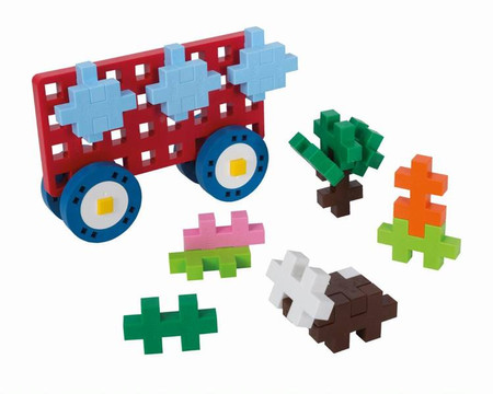 Plus-Plus Midi Basic - Make & GO! - 70 szt. Auto z przyczepą