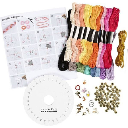 Zestaw do plecenia bransoletek Kumihimo