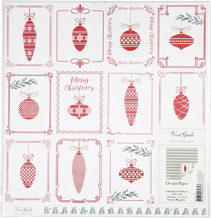 Papier ozdobny Balls and trees 30,5x30,5cm 180g 5 arkuszy edycja limitowana