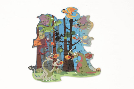 Scratch, Puzzle konturowe Smoki 29 elem.