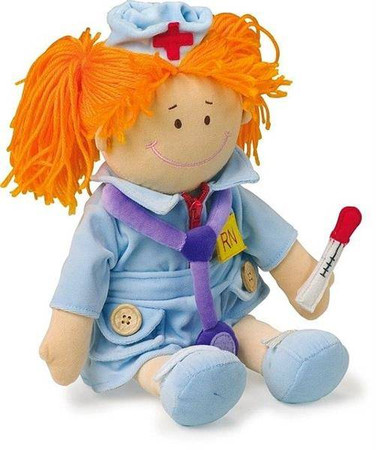 Lalki dla dzieci - zawody, Budowlaniec, strażak, pielęgniarka, 5514-small foot