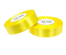 Wstążka satynowa 2,5 x 100 cm żółta