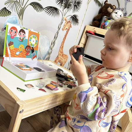 TOOKY TOY Drewniana układanka magnetyczna Mój dzień Moja rutyna