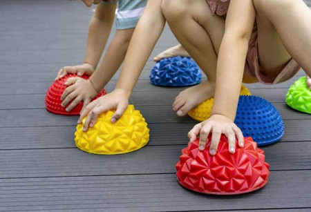 Półkula sensoryczna do masażu diamenty Zielona