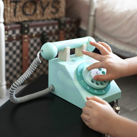 CLASSIC WORLD Klasyczny Drewniany Telefon dla Dzieci 4 el.