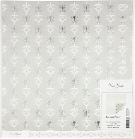 Papier ozdobny Silver angels 30,5x30,5cm 180g 3 arkusze edycja limitowana