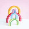 Drewniane klocki tęcza, zestaw, zabawka edukacyjna dla dzieci, Le Toy Van