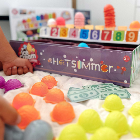 WOOPIE Lodziarnia XXL Sklep Zestaw Mały Sprzedawca + Nauka Liczenia 87 el.