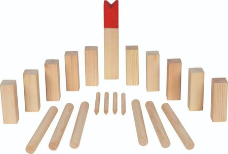 Drewniany Kubb w bawełnianej torbie 56324 Goki
