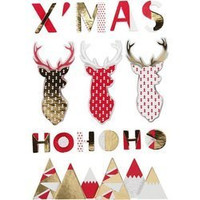 Naklejki 3D Bożonarodzeniowe Renifery