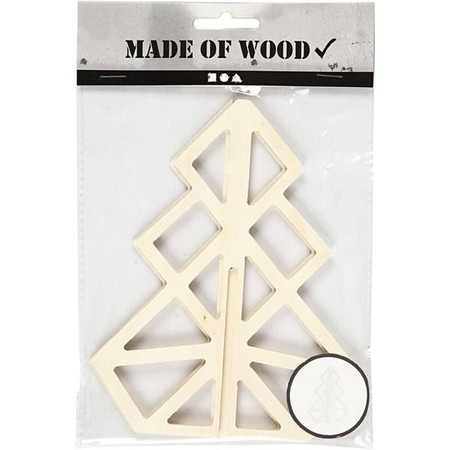 Choinka Geometryczna ze sklejki H: 16 cm