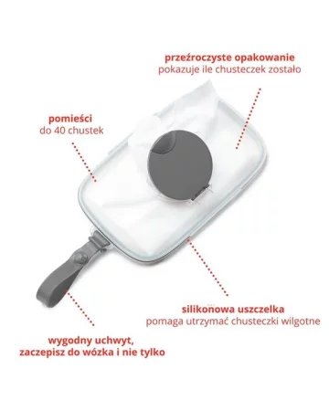 Pojemnik na mokre chusteczki Swipes Grey Skip Hop