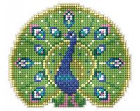 Diamentowa Mozaika z magnesem Paw