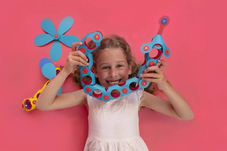 Klocki magnetyczne Clixo Itsy, Różowo-Turkusowe 18 elem.