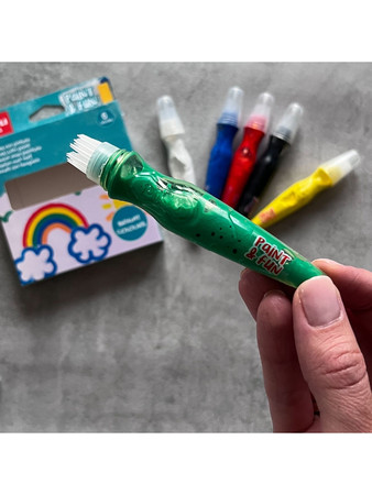 Farby w tubie z pędzelkiem Apli Kids - Kolory podstawowe 6 szt.