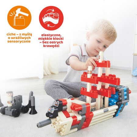 Klocki konstrukcyjne, Rakieta, 138 el., 2+, PolyM