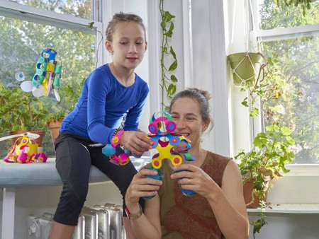 Clixo klocki magnetyczne Crew pack, Różowo-Żółte 30 elem.