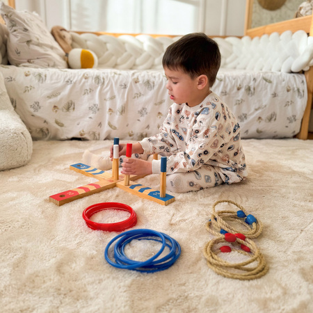 Tooky Toy Drewniana Gra Fun Serso Zręcznościowa Ring Cross